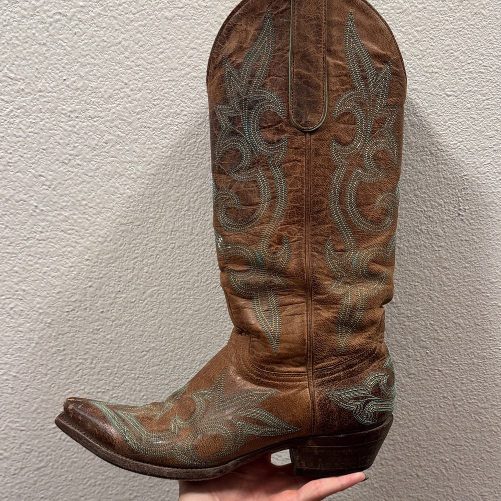 Old Gringo Brown and Green Heeled Boots